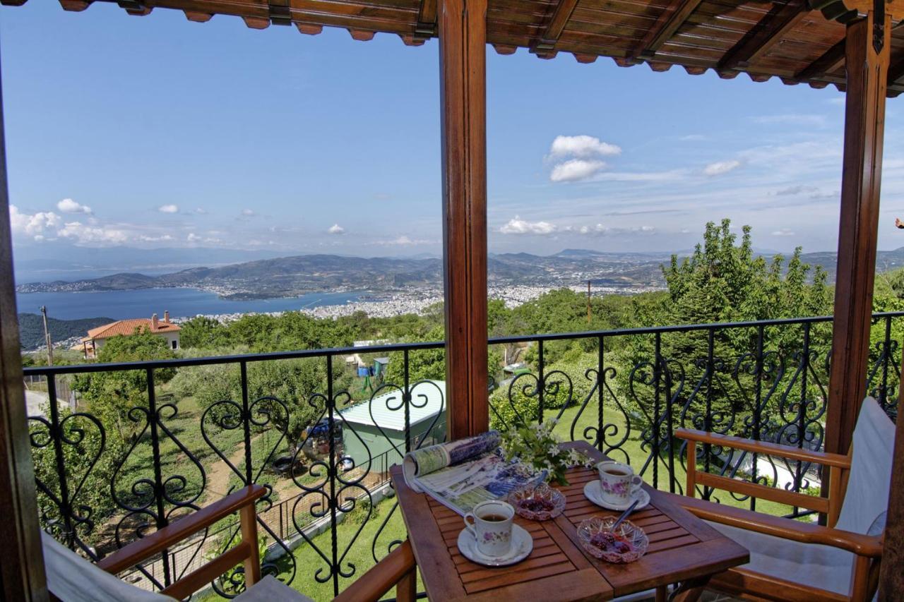 Iatrou House- Villa With Incredible View Portaria  Luaran gambar