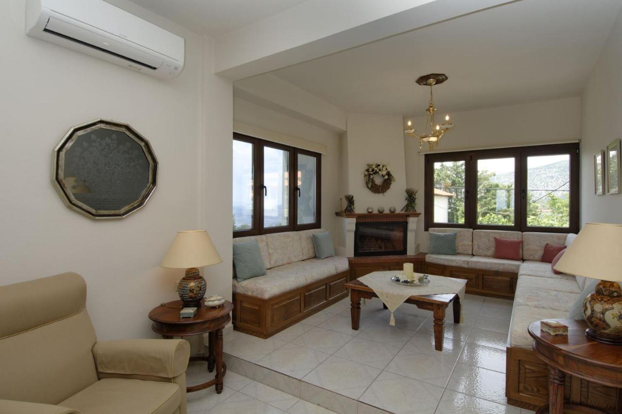 Iatrou House- Villa With Incredible View Portaria  Luaran gambar